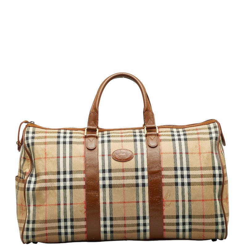 BURBERRY Boston Bag Travel Bag Nova Check Canvas