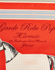 Hermes Carré 45 Garde Robe Pop Details Garderobe Pop Scarf Red Multicolor Silk Ladies Hermes