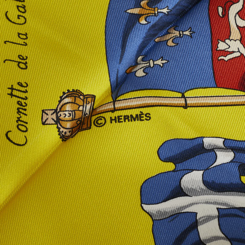 Hermes Carré 90 Pavouis hip Flagship Scarf Yellow Multicolor Silk  Hermes