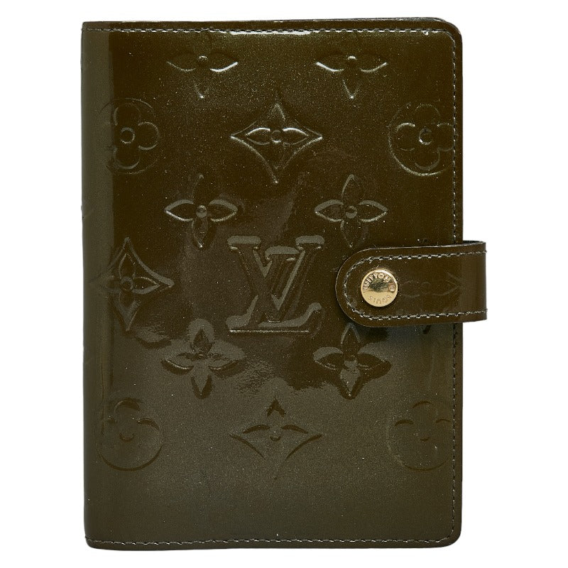 Louis Vuitton Monogram Verne Agenda PM Handbook Cover R21063 Verne Bronze Karki Patent Leather Ladies Louis Vuitton