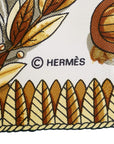 Hermes Carré 90 Napoleon Scarf Green Multicolor Silk Ladies Hermes