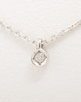 Agat diamond necklace K10WG 1.1g 0.01 E