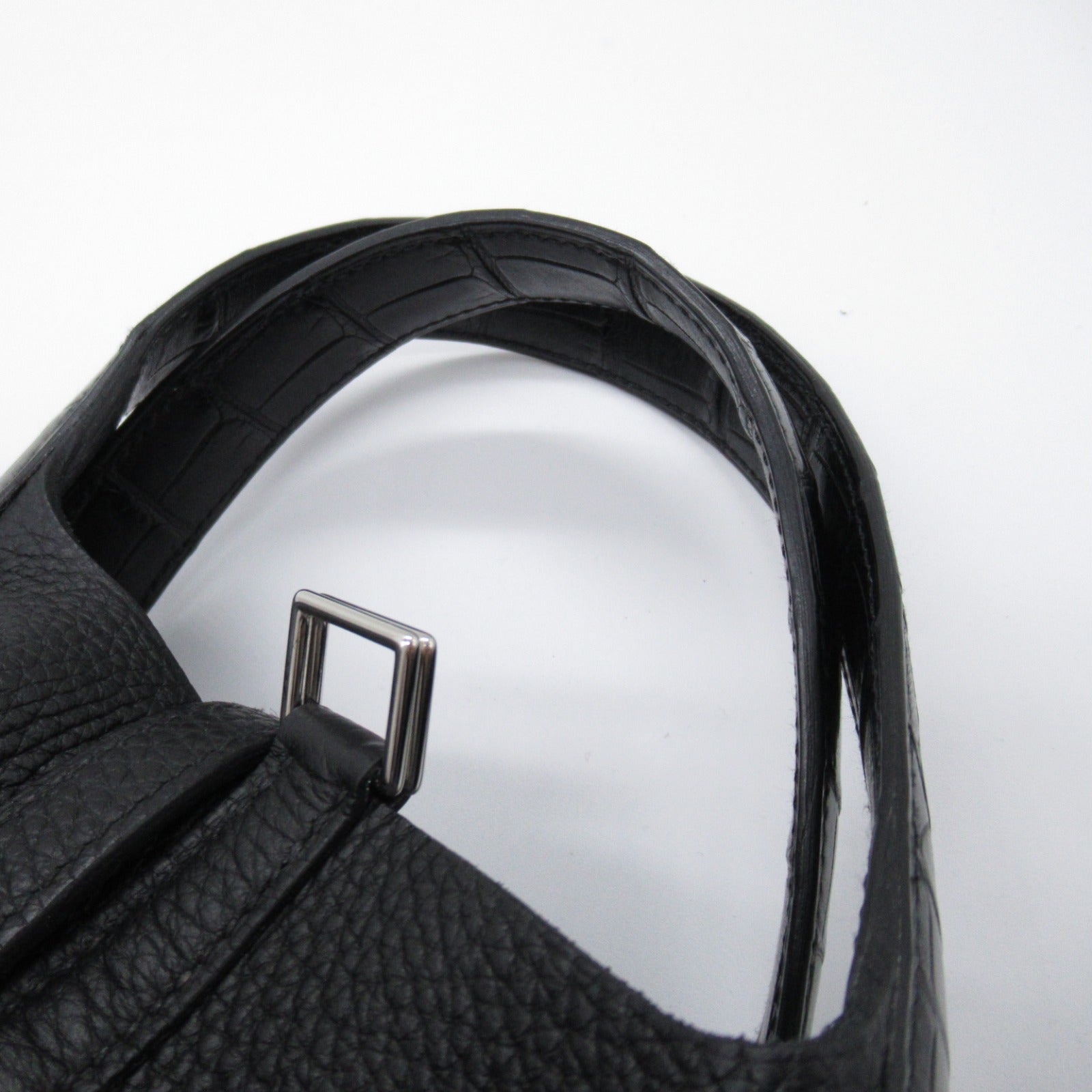 Hermes Picotin Lock PM Touch Black Handbag Handbag Handbag Leather Togo Alligator  Black