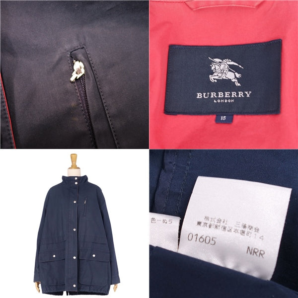 Burberry London BURBERRY LONDON Jacket Jacket Zip-up Cotton Out  15 (L equivalent) Navy/Red