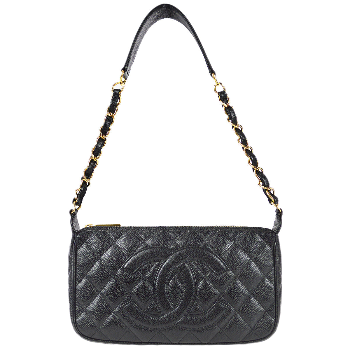 Chanel 2005-2006 Black Caviar Shoulder Bag