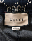 Gucci GG Jaccard 18AW Cotton x Polyester Truck Pants XS  Navy 496920