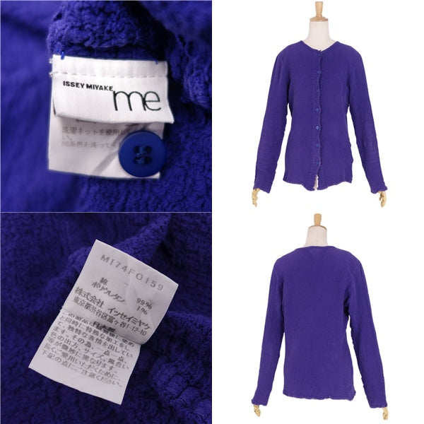 SeymiYake me ISSEY MIYAKE  Blues Long Sleeve Long-Handed Califlower Tops  Free Navysic