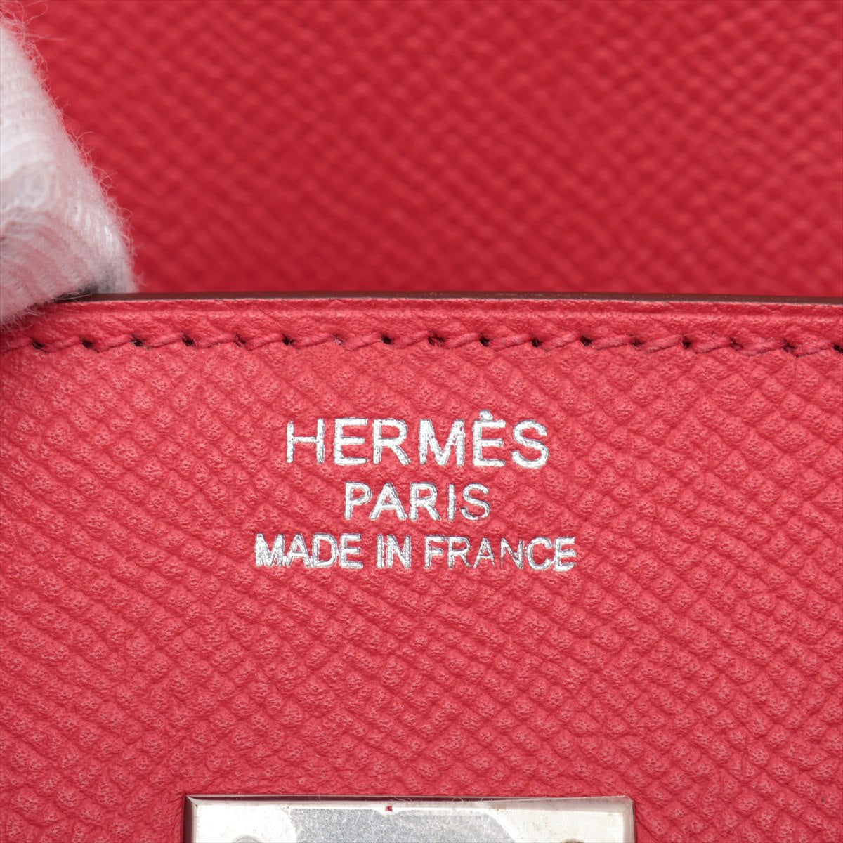 Hermes Birkin 35 Epsom Rojo Kazak Silver  N2010