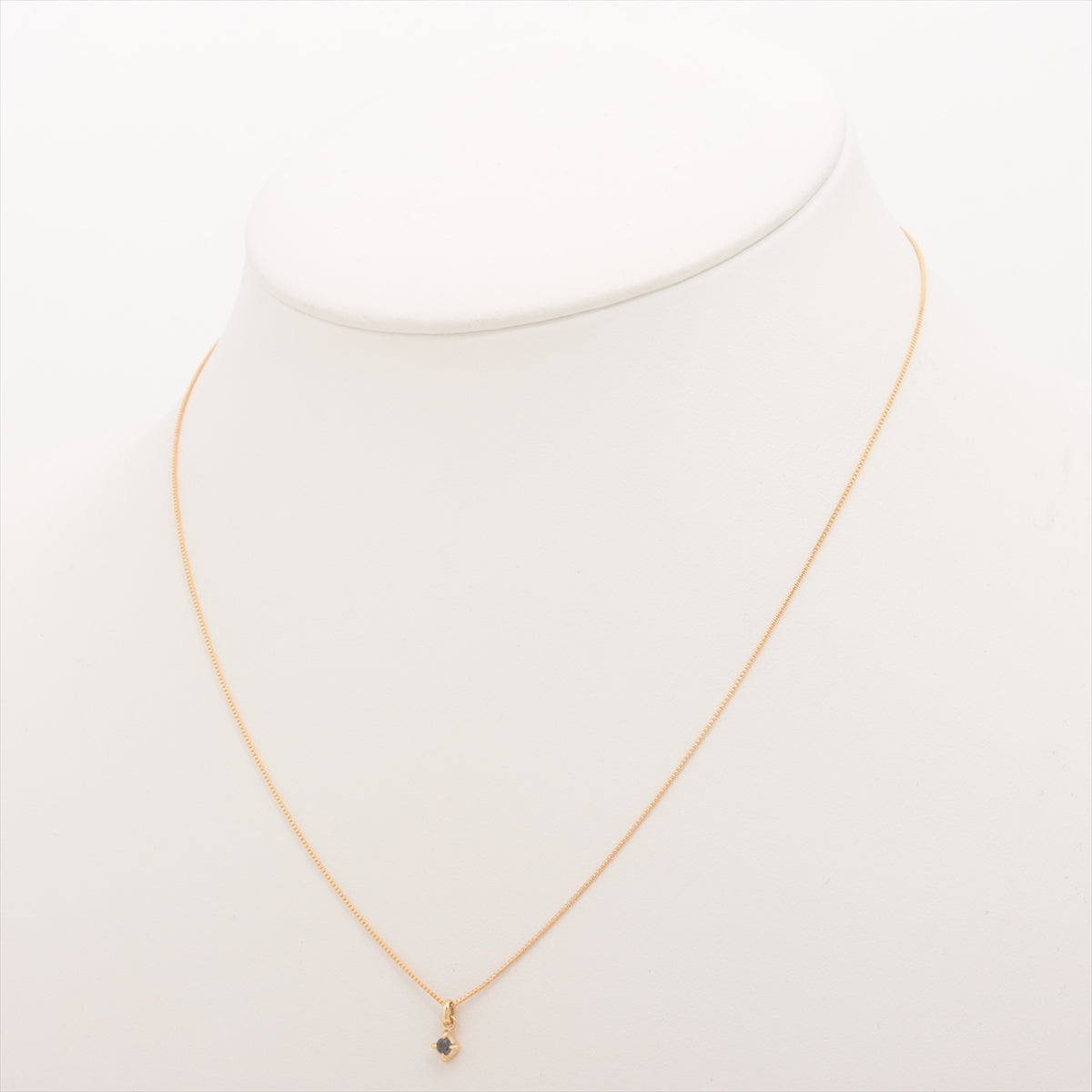 Agat Black Diamond Necklace K18 (YG) 1.5g 0.05 E