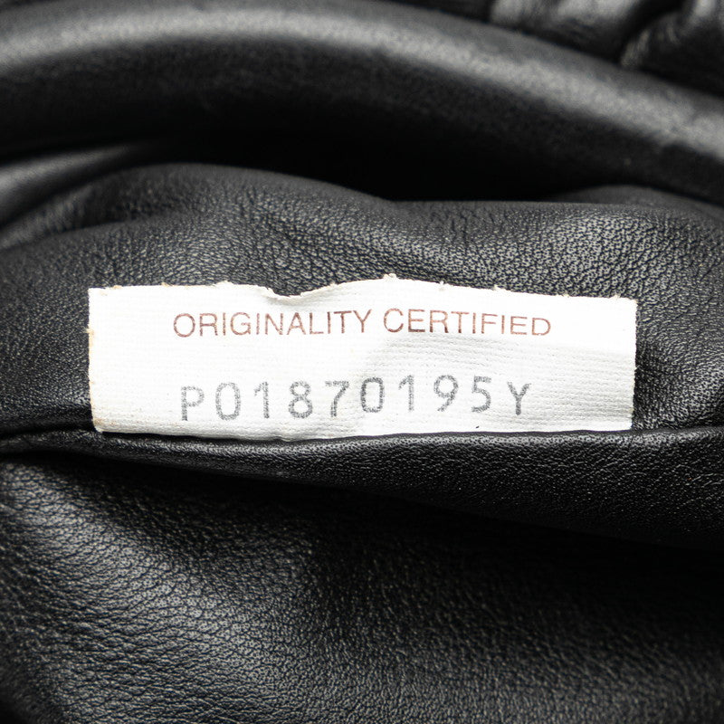 BOTTEGAVENETA The Chain Pochette Handbag Black Leather  BOTTEGAVENETA
