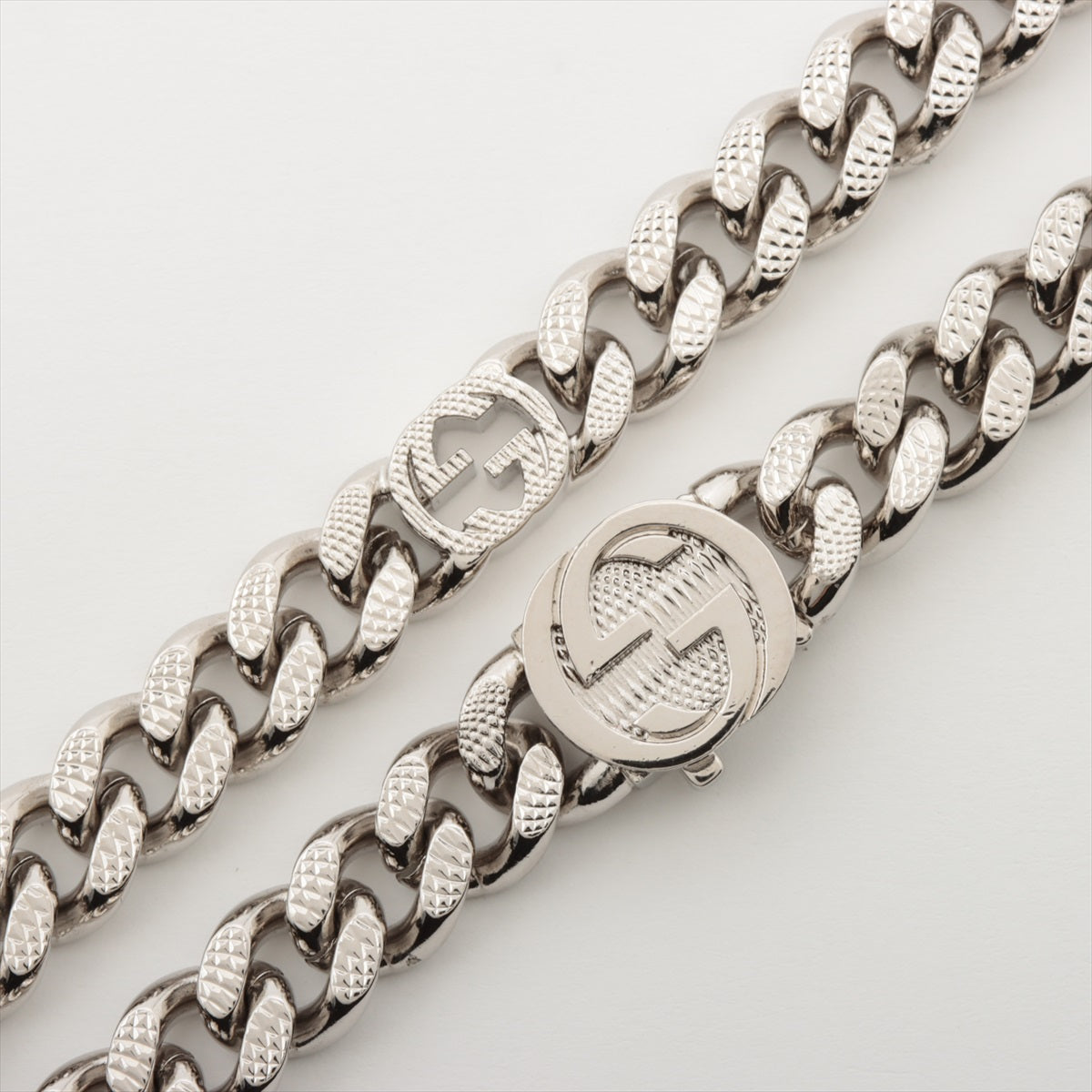 Gucci x Adidas Trefoil Chain Necklace Metal Silver X Blue