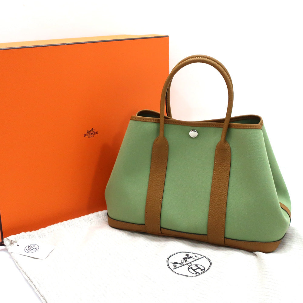 HERMES Hermes Garden Party TPM Tower Negonda Y  2020 Manufacturing Handbag Leather Vel Cricket Oakle