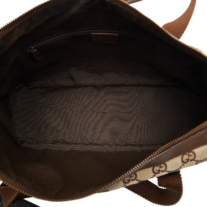 Gucci GG canvas handbag 92734 beige brown canvas leather ladies Gucci