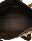 Gucci GG canvas handbag 92734 beige brown canvas leather ladies Gucci