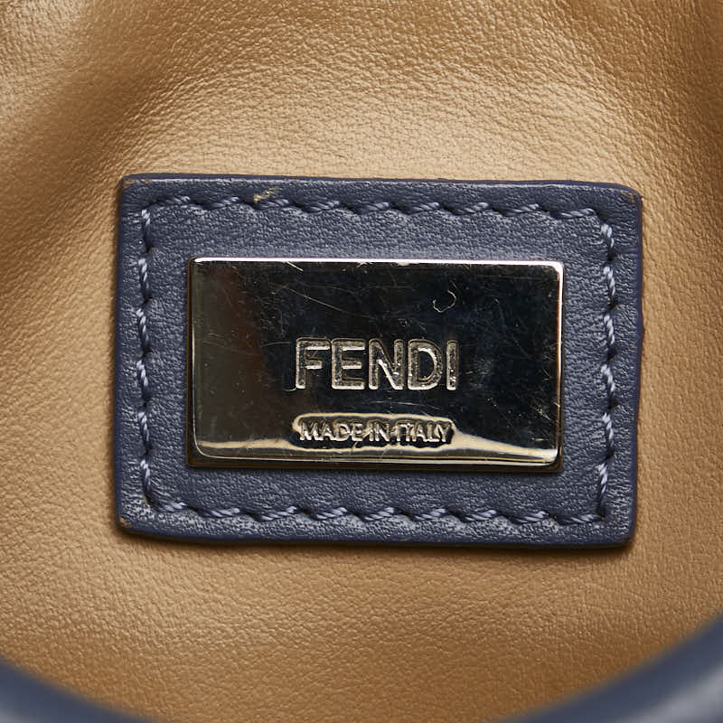 Fendi Puttur Juice Handbag 2WAY Blue Leather  Fendi