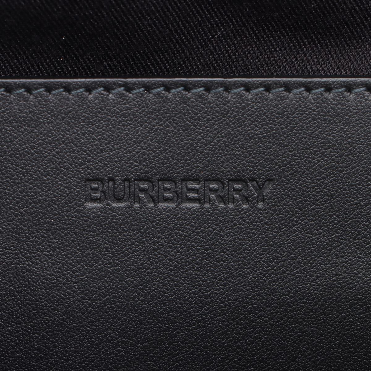 Burberry PVC x 皮革身體包 黑色