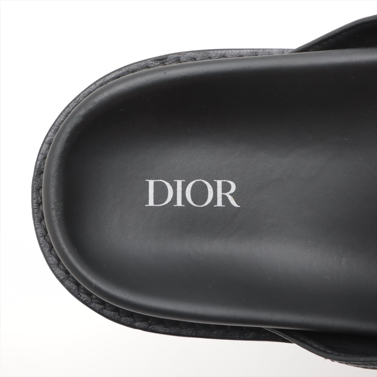 Dior Leather Sandals  Size  Black