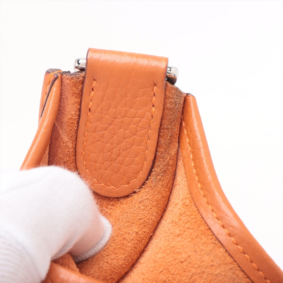 Hermes Evelyn 2PM cleman Orange Silver G  J2006