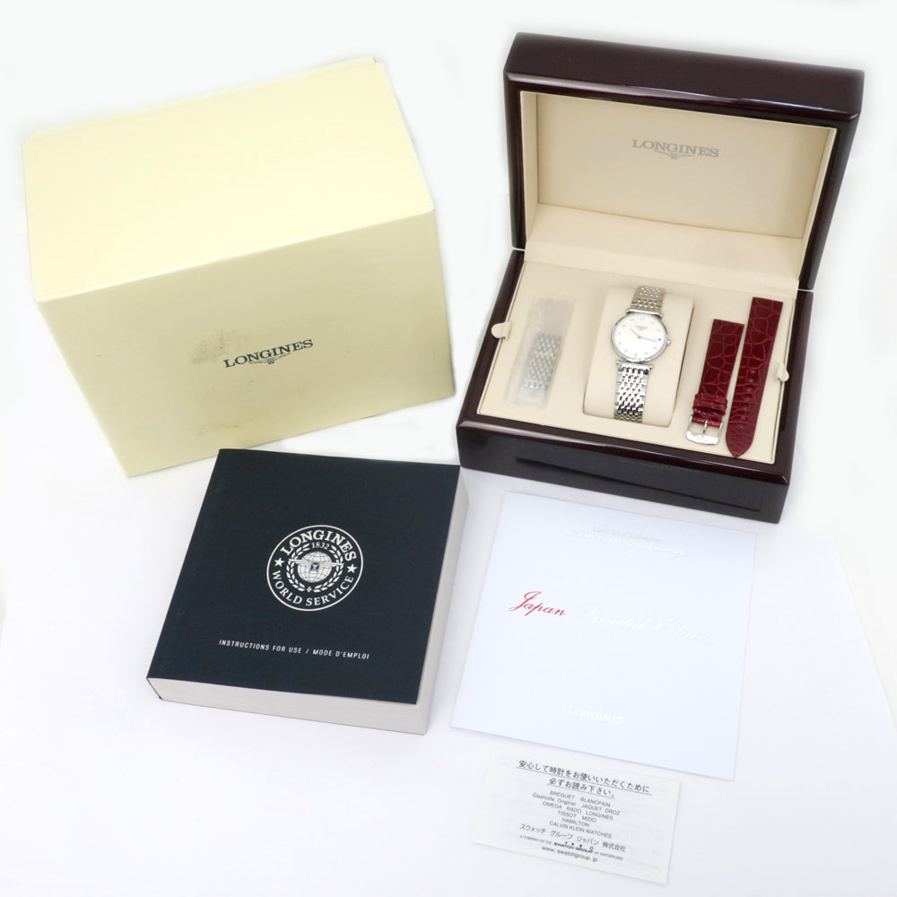 Longines Longines Longines Longines Longines L4.512.4.07.6 Classic Longines L4.512.4.07.6 S s Japan Limited Model 300 Limited 11P Diamond Ru SS Quartz  Women Watch Battery Exchanged