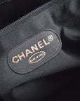 Chanel 1994-1996 Black Caviar Chain Shoulder Tote Bag