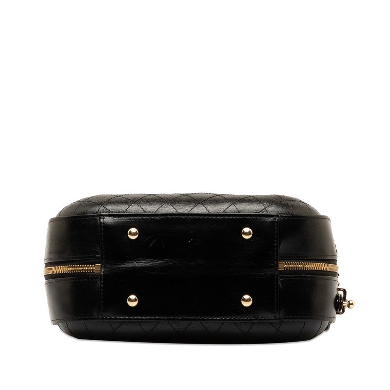 Chanel Bicolore Chain Handbag Black G Leather  Chanel