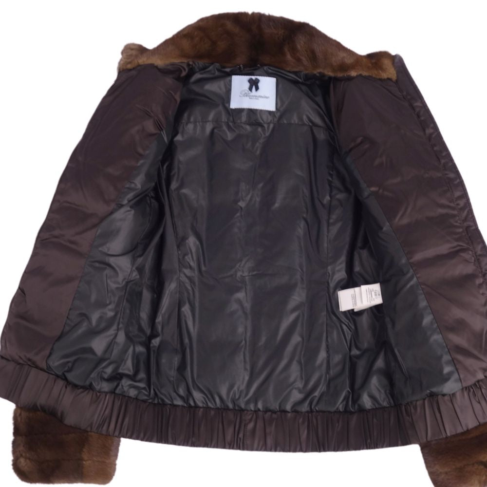 Bulmarine Blumarine Jacket Down Jacket Nylon Minkefour   Made in Italy 38 (M equivalent) Brown  BODEST