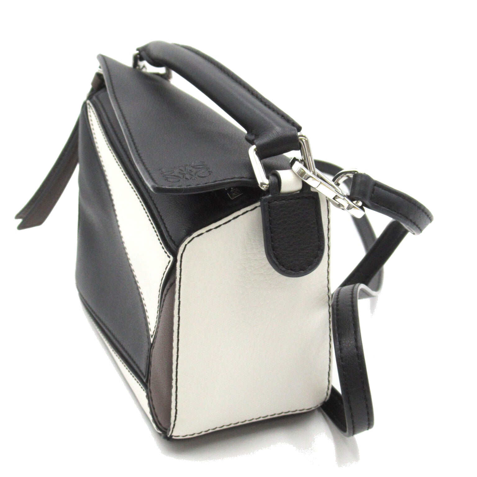 Loewe LOEWE Puzzle Bag 2w Shoulder Bag Leather  Black/White Puzzle Bag