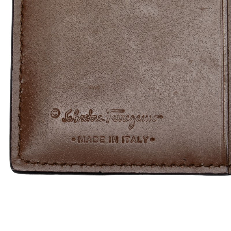 Salvatore Ferragamo Long Wallet Long Wallet Two Fed Wallet Brown Leather  Salvatore Ferragamo