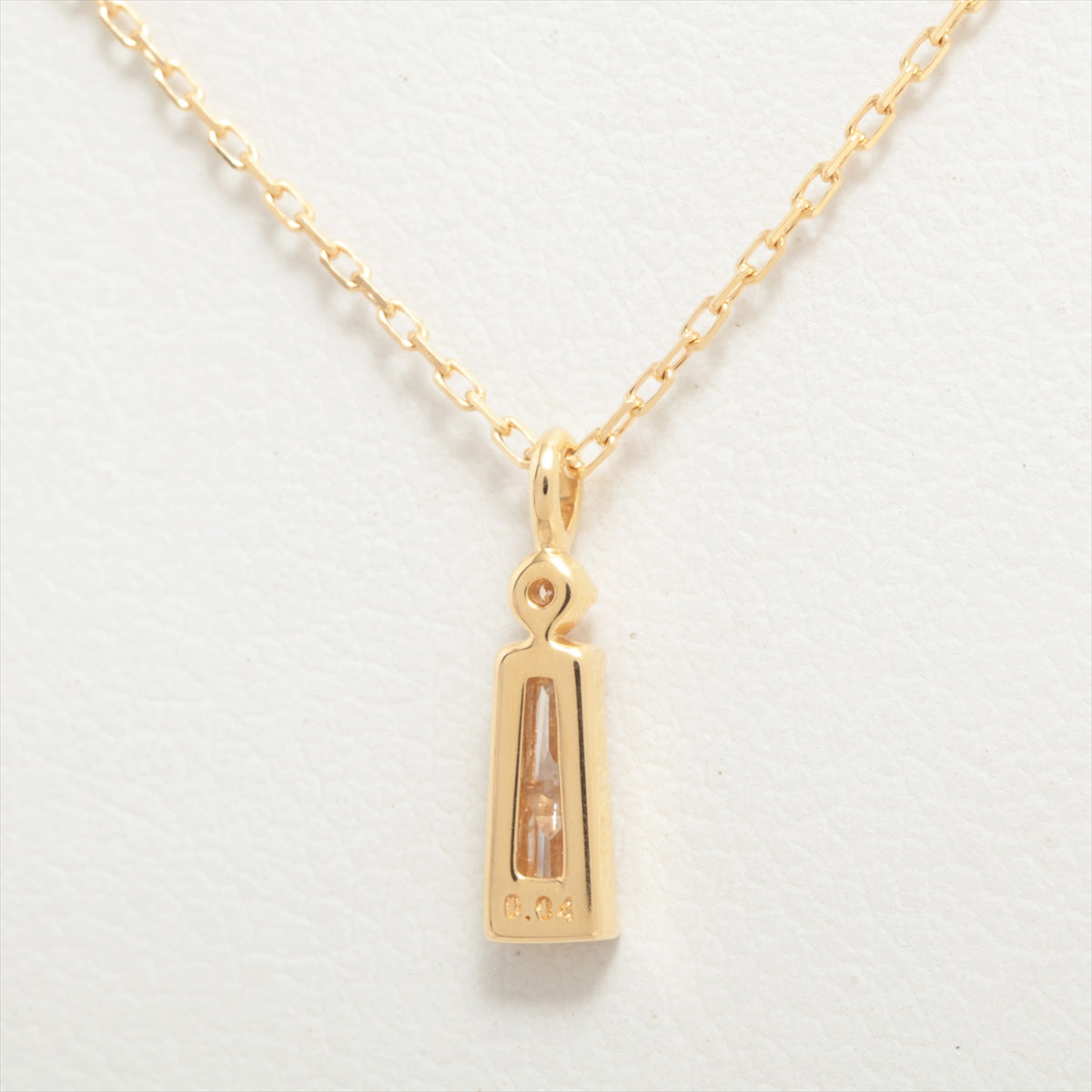 Agat diamond necklace K18 (YG) 1.0g 0.04 E