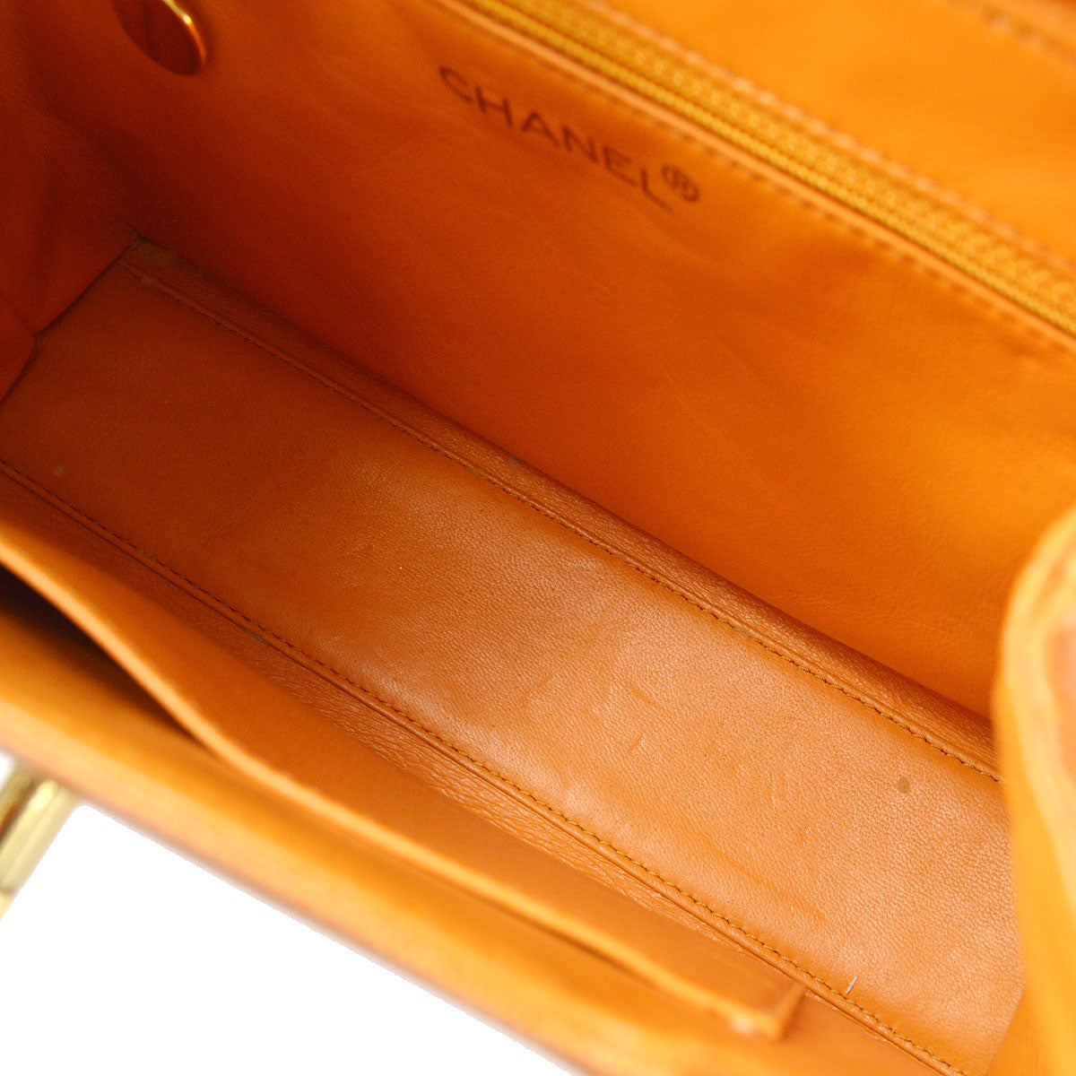 Chanel 1997-1999 Orange Caviar Medium Shopping Handbag
