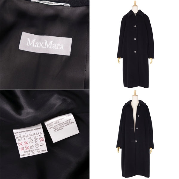 Max Mara Coat Long Coat   Italian JI42 USA8 FB40 GB10 (L equivalent) Black