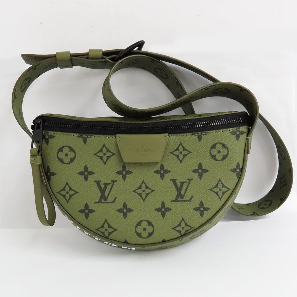 Louis Vuitton LV Moon Crossbody M23838 Monogram Shoulder Bag Curved Curved Red Leather  Unisex