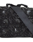 CHANEL 1994-1996 Sequins CC Cross Body Shoulder Bag Black