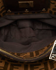 Fendi Zucca Logo  Mia Chain Handbag 8BR615 Brown Canvas Emmeline  Fendi