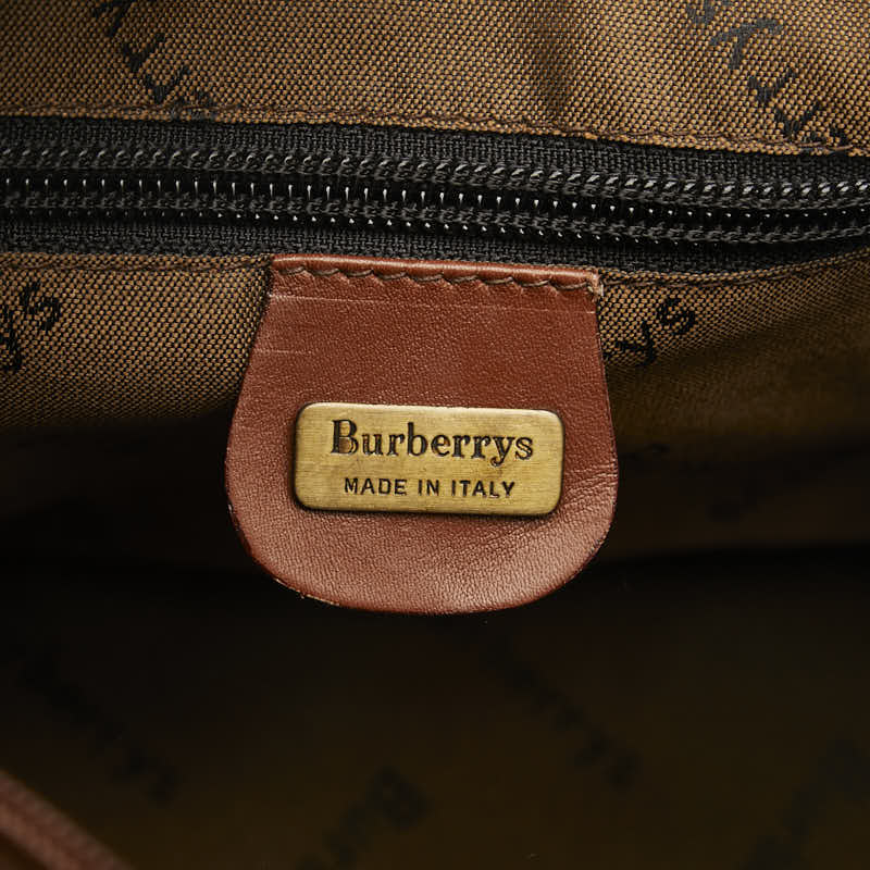 Burberry Nova Check  Handbag 2WAY Beige Brown PVC Leather