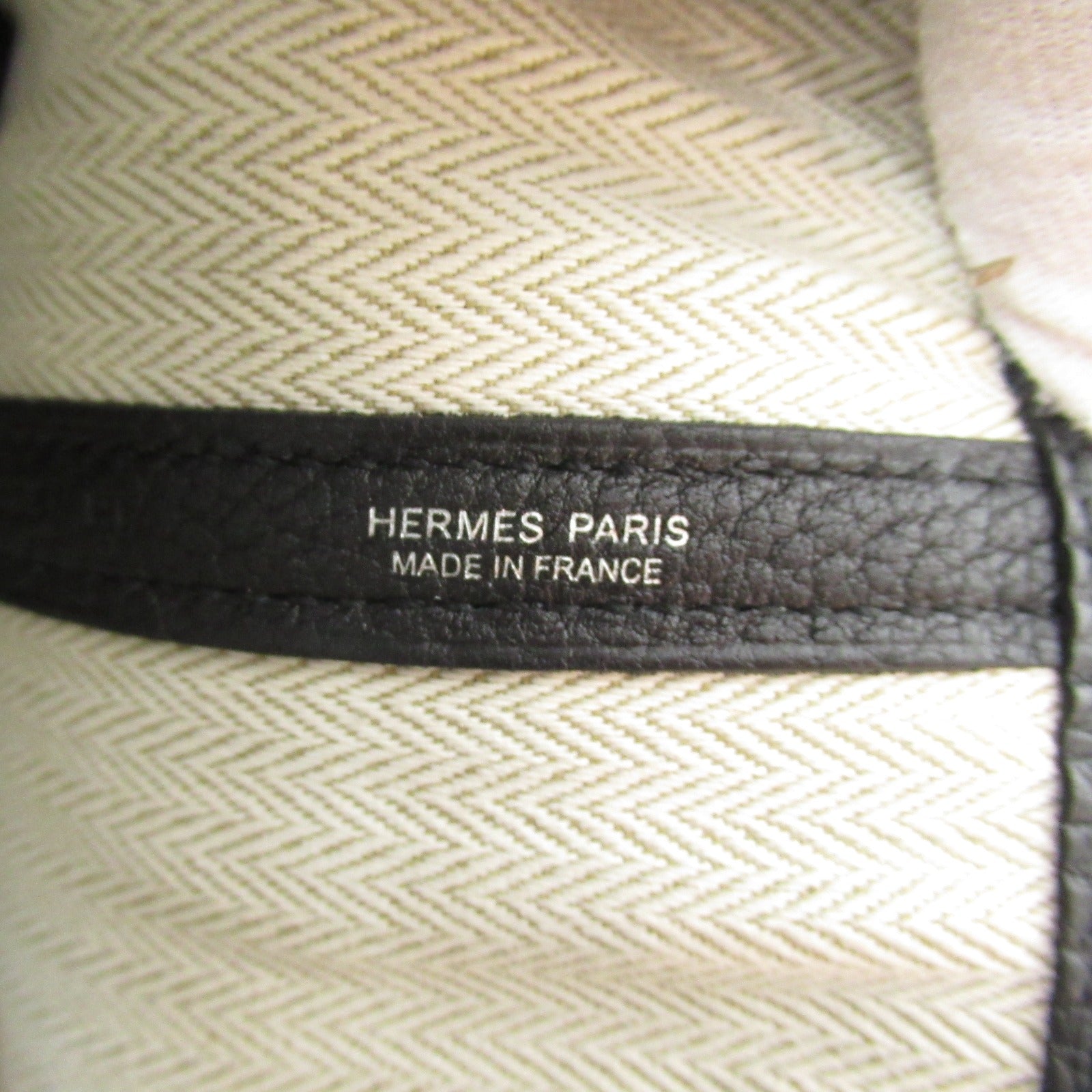Hermes Hermes Garden Party PM Black Tote Bag Bag Leather Negonda  Black