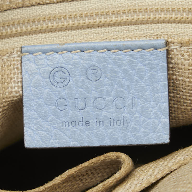 Gucci GG canvas handbag shoulder bag 2WAY 449241 beige light blue canvas leather ladies Gucci