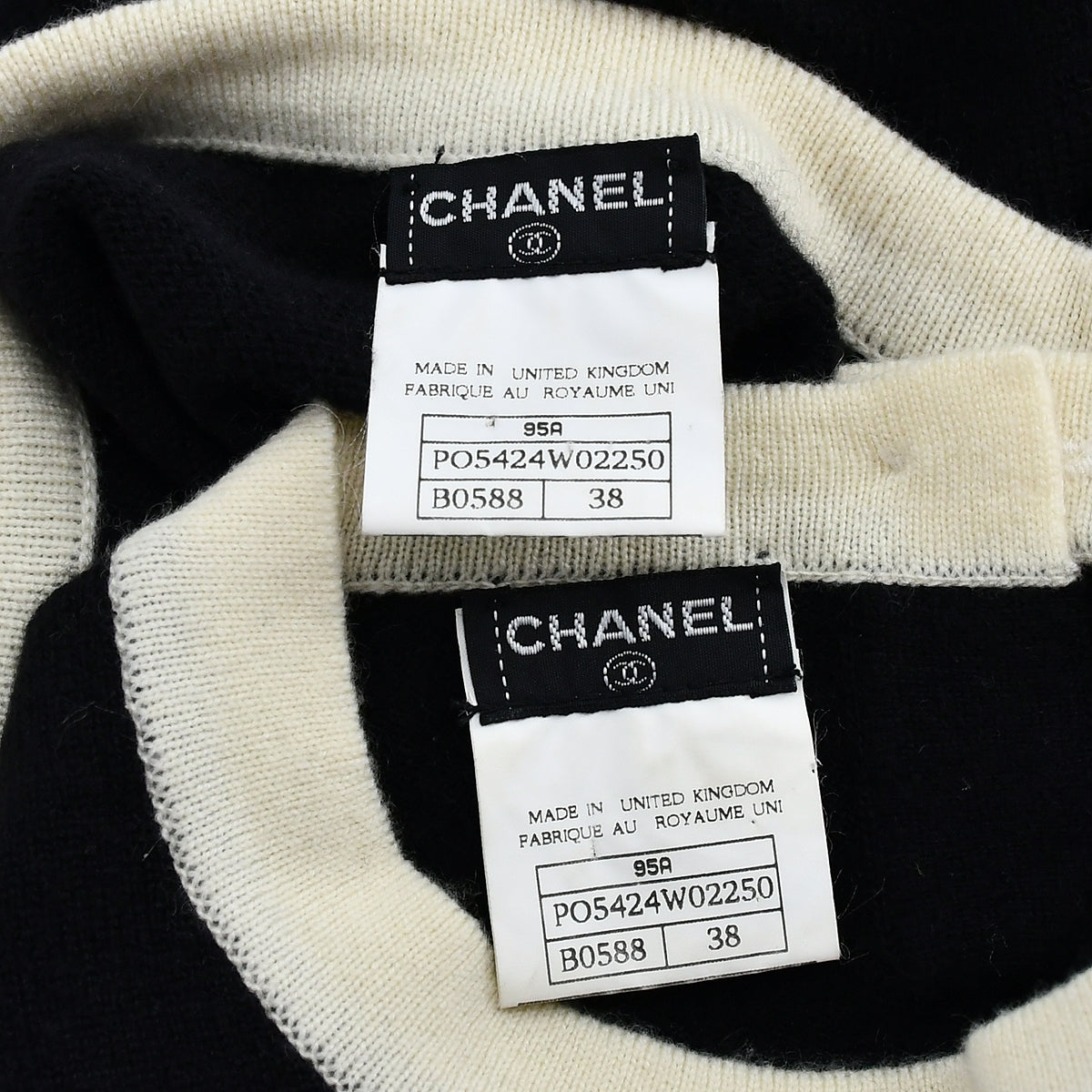 Chanel Ensemble Cardigan Tops Black 95A 