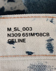 Celine 21SS Cotton Denim Pants 26  Blue Indigo Eddy Period Breach Processing
