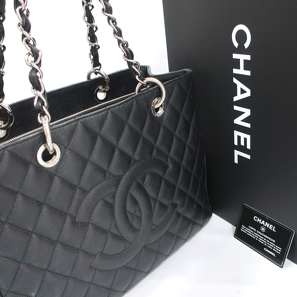 Chanel A50995 Coco Caviar S BK Black/Silver G  Women   8th  Certificate Box
