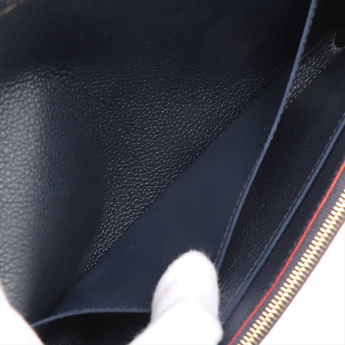 Louis Vuitton Monogram Emplant Portfolio Emily M69417 Marine Rouge Long  Reaction Wallet