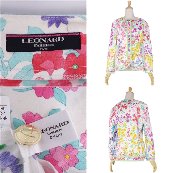 LEONARD FASHION Jacket -Color Flowers Cotton Out  M Multicolor