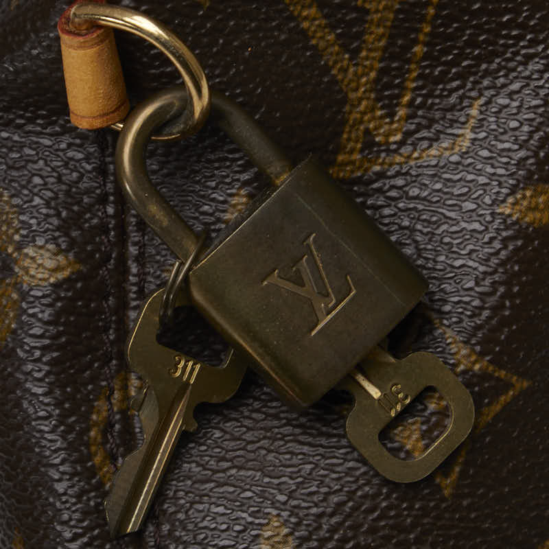 Louis Vuitton Monogram Lockies Handbag M40102 Brown PVC Leather  Louis Vuitton