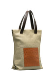 Loewe Repeat Anagram Tote Bag Beige Brown Leather  LOEWE