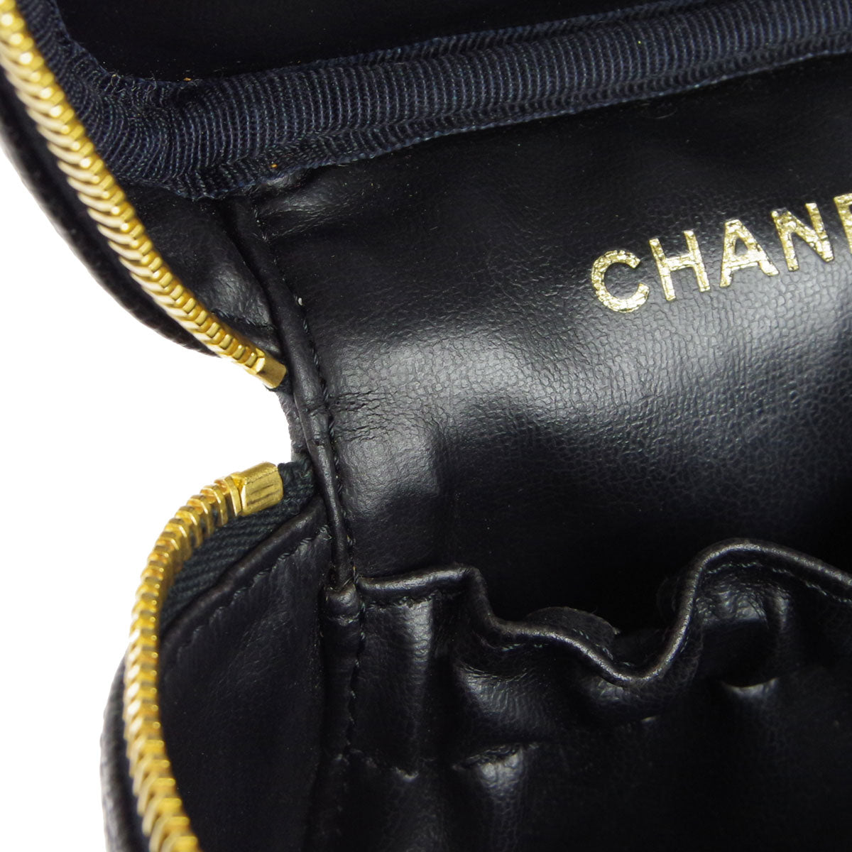 Chanel 1997-1999 Timeless Vanity Handbag Black Caviar