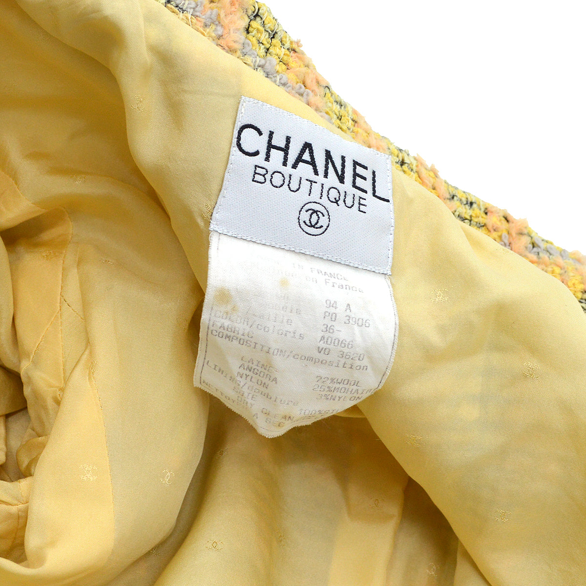 Chanel Fall 1994 single-breasted tweed jacket 