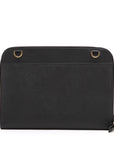 Prada Sapphire Nonelax Leather 2WAY Clutch Bag Black 1BH162