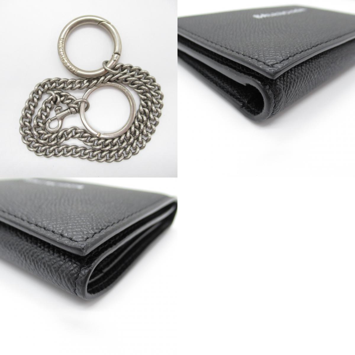 Balenciaga BALENCIAGA Three Fold Wallet Three Folded Wallet Leather  Black 5938071IZ431090