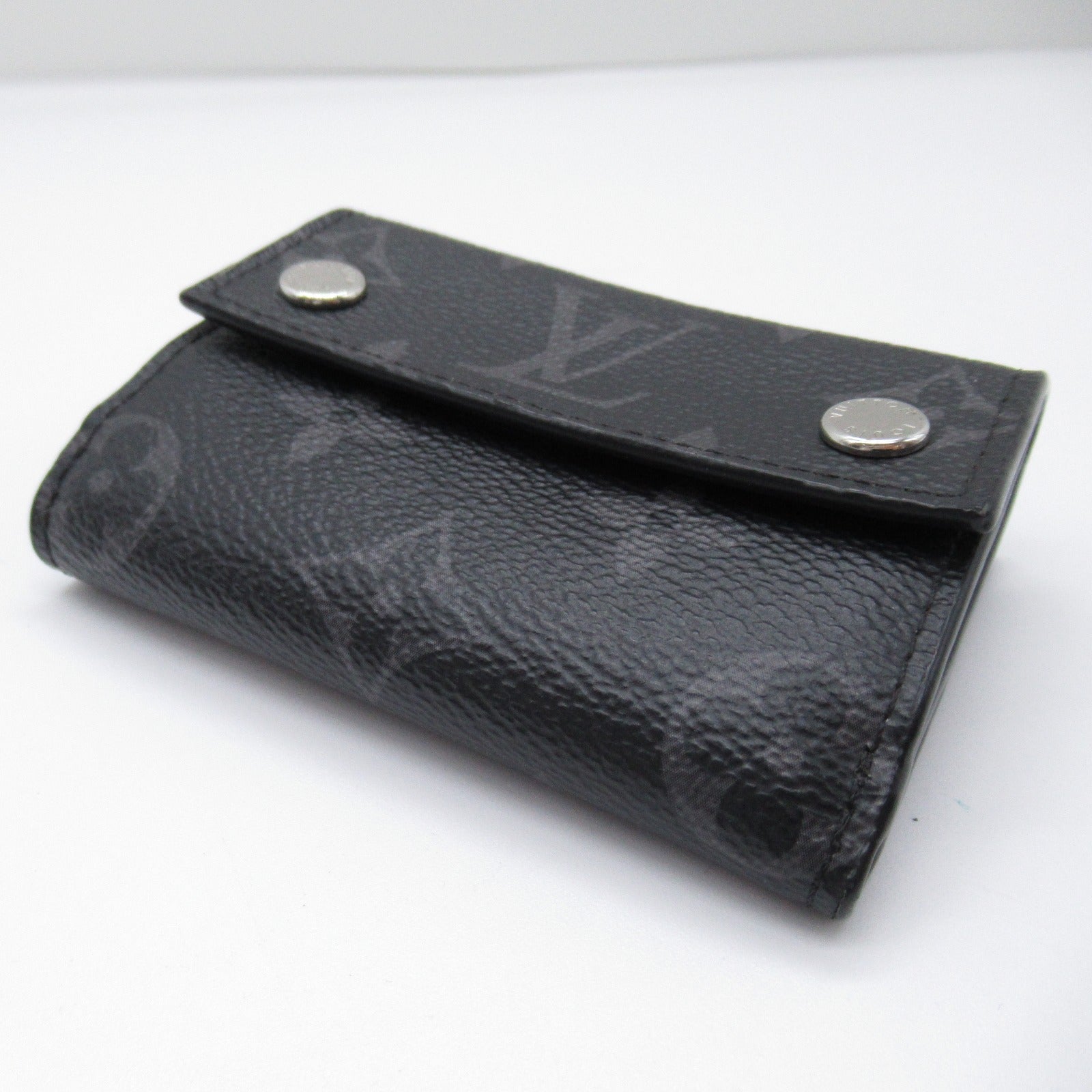 Louis Vuitton Dialovery Compact Wallet Three Fold Wallet Wallet PVC Coated Canvas Monogram Clippers   Black M67630