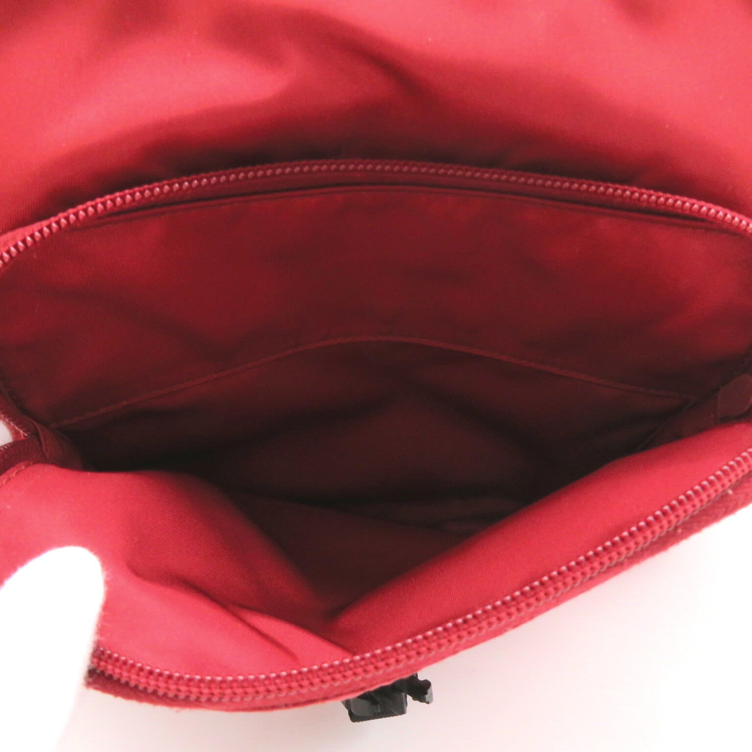 Prada Shoulder Bag Bag Nylon   Red / Black 1BD994
